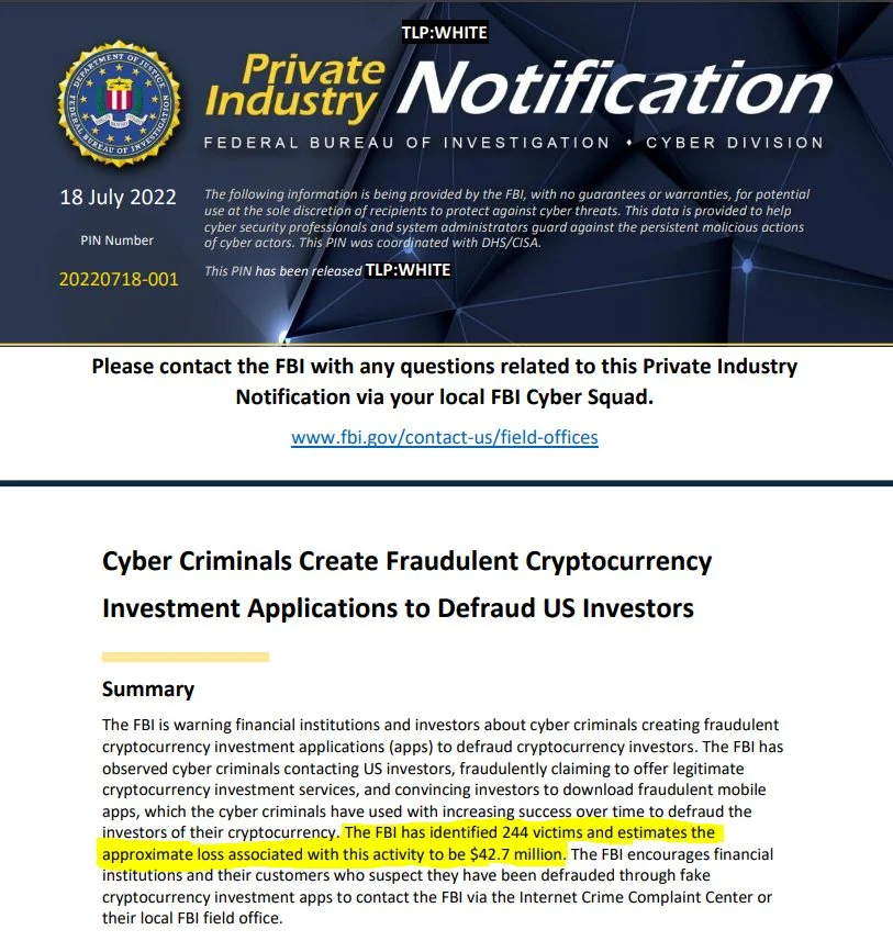 Fake crypto apps - cybercriminaliteit
